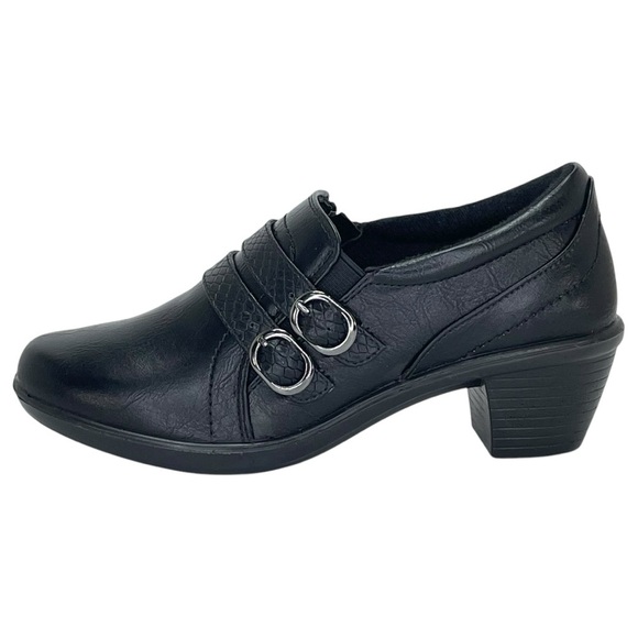 Easy Street Stroll Black Faux Leather Womens Shooties Size 6M - Picture 3 of 10